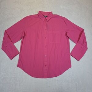 New J. Crew Pink Garcon Garment-dyed Cotton Poplin Shirt Womens Size 6  Granola